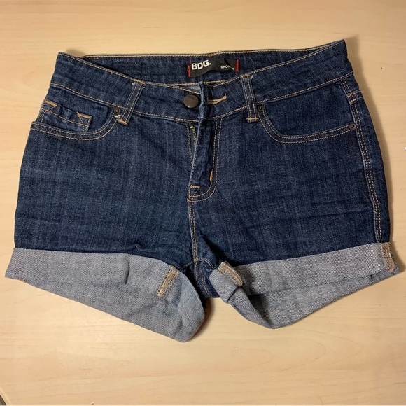 BDG Pants - BDG mid rise shortie short denim cuffed shorts 26